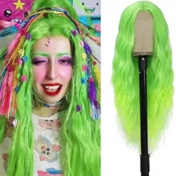 Cosplay Long Wig 28 Inch Middle Part Synthetic Wig Realistic Gifts Party Wigs for Women Daily Use Colorful Wigs Halloween Wigs