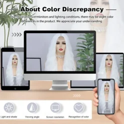 Cosplay Long Wig 28 Inch Middle Part Synthetic Wig Realistic Gifts Party Wigs for Women Daily Use Colorful Wigs Halloween Wigs