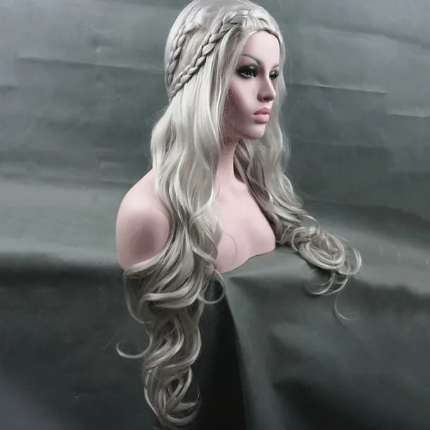 Cosplay Wig Synthetic Wig Cosplay Wig Wavy Wavy Pixie Cut Wig Long Bleach Blonde#613 White Silver Synthetic Hair Women's Braided Wig White StrongBeauty Halloween Wigs