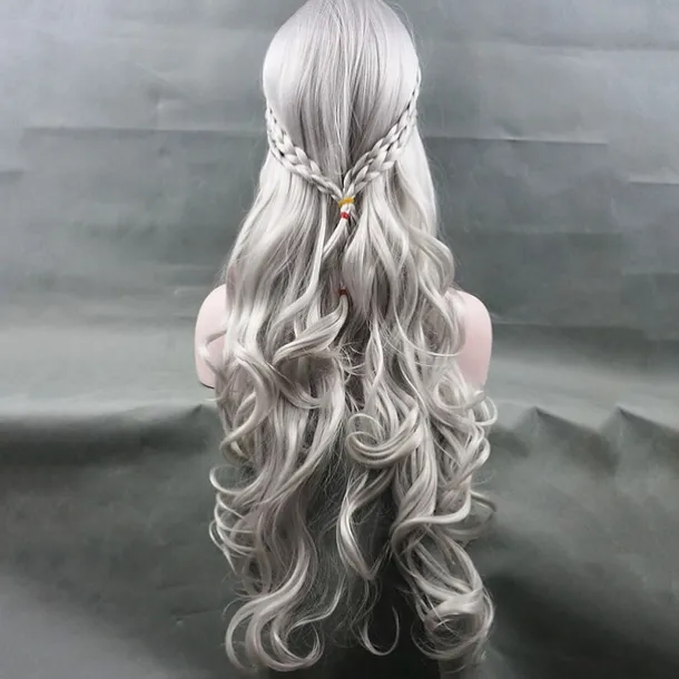Cosplay Wig Synthetic Wig Cosplay Wig Wavy Wavy Pixie Cut Wig Long Bleach Blonde#613 White Silver Synthetic Hair Women's Braided Wig White StrongBeauty Halloween Wigs
