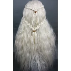 Cosplay Wig Synthetic Wig Cosplay Wig Wavy Wavy Pixie Cut Wig Long Bleach Blonde#613 White Silver Synthetic Hair Women's Braided Wig White StrongBeauty Halloween Wigs