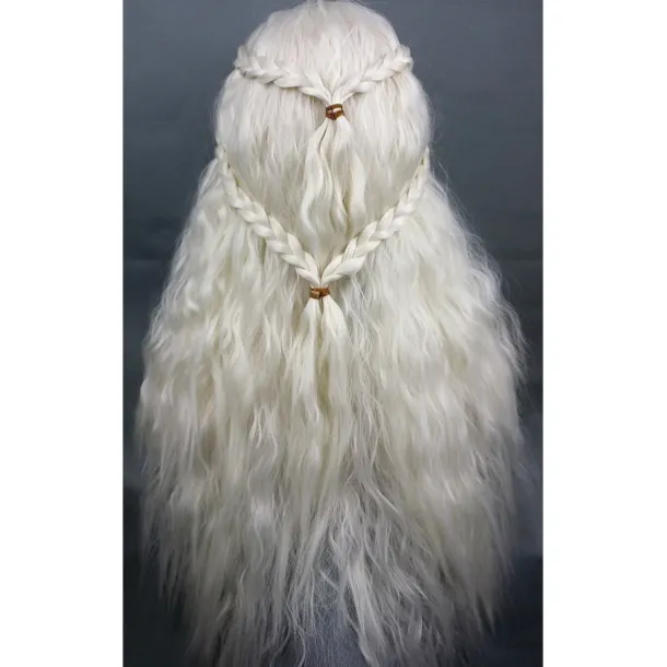 Cosplay Wig Synthetic Wig Cosplay Wig Wavy Wavy Pixie Cut Wig Long Bleach Blonde#613 White Silver Synthetic Hair Women's Braided Wig White StrongBeauty Halloween Wigs