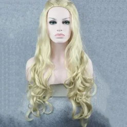 Cosplay Wig Synthetic Wig Cosplay Wig Wavy Wavy Pixie Cut Wig Long Bleach Blonde#613 White Silver Synthetic Hair Women's Braided Wig White StrongBeauty Halloween Wigs