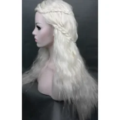 Cosplay Wig Synthetic Wig Cosplay Wig Wavy Wavy Pixie Cut Wig Long Bleach Blonde#613 White Silver Synthetic Hair Women's Braided Wig White StrongBeauty Halloween Wigs