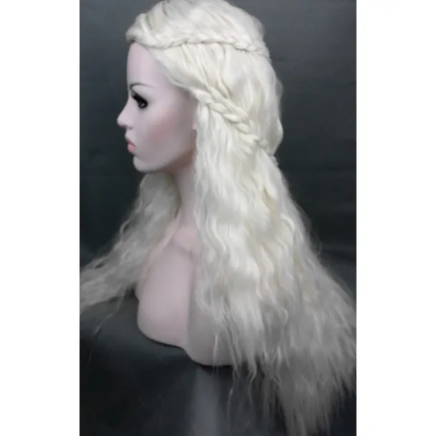 Cosplay Wig Synthetic Wig Cosplay Wig Wavy Wavy Pixie Cut Wig Long Bleach Blonde#613 White Silver Synthetic Hair Women's Braided Wig White StrongBeauty Halloween Wigs