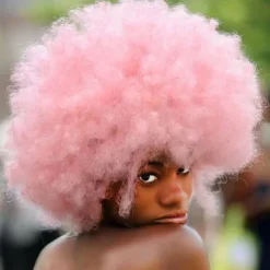 Cosplay Wigs Afro Puff Wigs for Women Short Afro Kinky Curly Wig Heat Resistant Synthetic Hair Fluffy Soft Natural Looking Wig for Black Women Halloween Wigs
