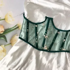 Costume Corset & Bustier Women's Plus Size Sexy Floral Underbust Corsets for Tummy Control Waist Trainer Going Out Corset Belt