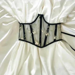 Costume Corset & Bustier Women's Plus Size Sexy Floral Underbust Corsets for Tummy Control Waist Trainer Going Out Corset Belt