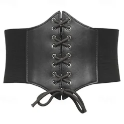 Costume Corset /Costumes Women/ Lace-up Cinch Belt Tied Corset Elastic Waist Belt