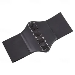 Costume Corset /Costumes Women/ Lace-up Cinch Belt Tied Corset Elastic Waist Belt