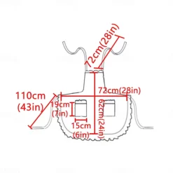 Cotton Chef Apron For Women and Men, Kitchen Cooking Apron, Personalised Gardening Apron Polka Dots Salon Pinafore Vintage Apron Mother's Gift