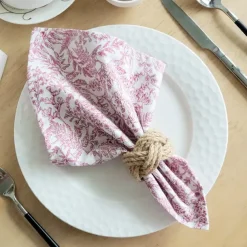 Cotton Fabric Printed Square Napkins For Home Dining Tables