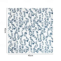 Cotton Fabric Printed Square Napkins For Home Dining Tables