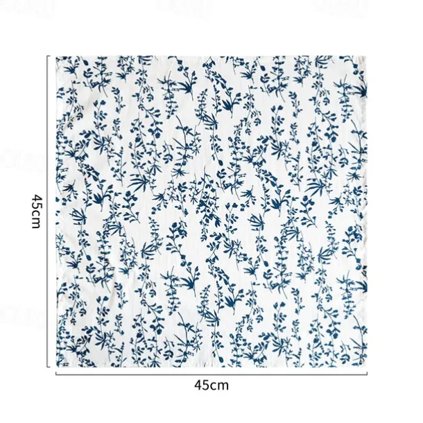 Cotton Fabric Printed Square Napkins For Home Dining Tables