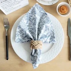 Cotton Fabric Printed Square Napkins For Home Dining Tables