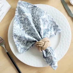 Cotton Fabric Printed Square Napkins For Home Dining Tables