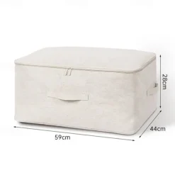 Cotton Linen Storage Bag Clothes Storage Folding Large Capacity Luggage Packing Bag Household Quilt Storage Bag