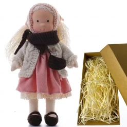 Cotton Waldorf Doll Doll Artist Handmade Festival Thumb Gift Box