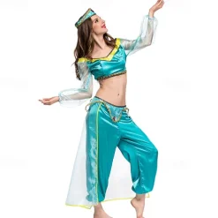 Couples Aladdin and the Magic Lamp Prince Aladdin Princess Jasmine Cosplay Costume Outfits Men's Women's Movie Cosplay Party Cosplay Halloween Carnival Masquerade