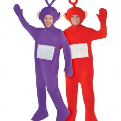 Couples Alien Teletubbies Funny Costumes Group & Family Halloween Costumes Men's Women's Movie Cosplay Cosplay Costumes Funny Costume Yellow Red Purple Leotard / Onesie Halloween Carnival Masquerade