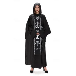 Couples Cosplay Nun Priest Couples' Costumes Unisex Movie Cosplay Cosplay Costume Party Scary Costume Black Red Gray Costume Carnival Masquerade Valentine's Day for Walpurgis Night