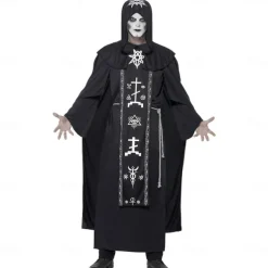 Couples Cosplay Nun Priest Couples' Costumes Unisex Movie Cosplay Cosplay Costume Party Scary Costume Black Red Gray Costume Carnival Masquerade Valentine's Day for Walpurgis Night
