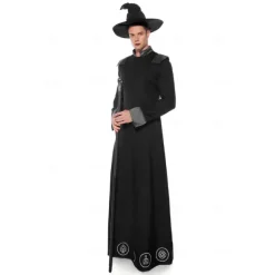 Couples Cosplay Witch Warlock Couples' Costumes Men's Women's Movie Cosplay Cosplay Costume Party Black Dress Hat Carnival Masquerade Valentine's Day for Walpurgis Night