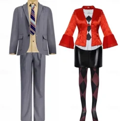 Couples Joker: Folie à Deux Joker 2 Harley Quinn Joker Outfits Halloween Group Couples Costumes Adults Men's Women's Cosplay Costume Halloween Carnival Easy Halloween Costumes