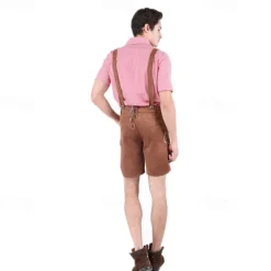 Couples Oktoberfest Beer Costume Blouse Shirt Dirndl Dress Lederhosen Bavarian Couple Oktoberfest Couple German Munich Wiesn Men's Women's Traditional Style Cloth Skirts Top Apron Halloween Carnival