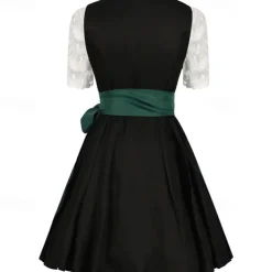 Couples Oktoberfest Beer Costume Dress Dirndl Trachtenkleider Maid Oktoberfest Couple Munich Wiesn Wiesn Men's Women's Traditional Style Cloth Halloween Carnival