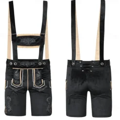 Couples Oktoberfest Beer Costume Dress Dirndl Trachtenkleider Maid Oktoberfest Couple Munich Wiesn Wiesn Men's Women's Traditional Style Cloth Halloween Carnival