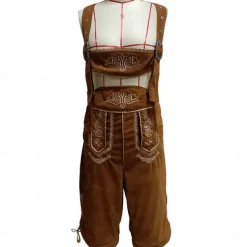 Couples Oktoberfest Beer Costume Blouse Shirt Lederhosen Oktoberfest Couple German Munich Wiesn Men's Women's Traditional Style Cloth Top Shorts Halloween Carnival Party