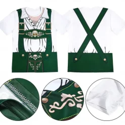 Couples Oktoberfest Beer Costume T-shirt Oktoberfest Beer Oktoberfest Couple Sexy Street Style German Wiesn Men's Women's Traditional Style Cloth T-shirt Halloween Carnival