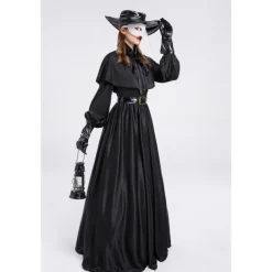 Couples Plague Doctor Costume Cloak Halloween Couples Costumes Cosplay Medieval Steampunk Priest Renaissance Costume Outfits Cloak Cape