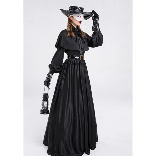 Couples Plague Doctor Costume Cloak Halloween Couples Costumes Cosplay Medieval Steampunk Priest Renaissance Costume Outfits Cloak Cape