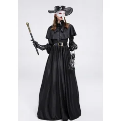 Couples Plague Doctor Costume Cloak Halloween Couples Costumes Cosplay Medieval Steampunk Priest Renaissance Costume Outfits Cloak Cape
