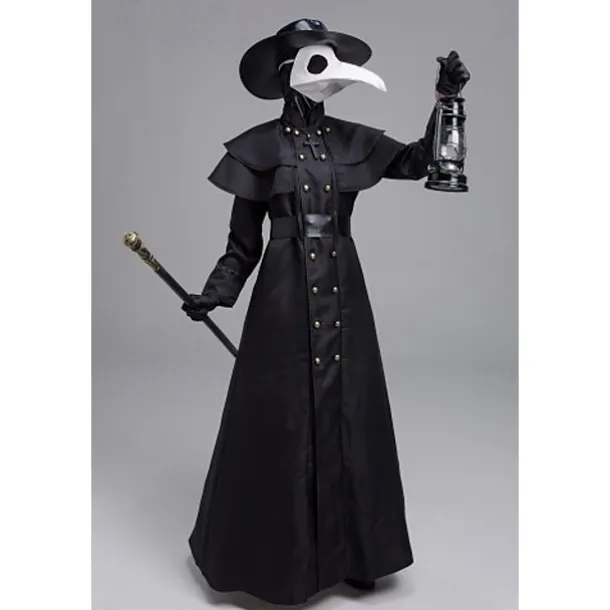Couples Plague Doctor Costume Cloak Halloween Couples Costumes Cosplay Medieval Steampunk Priest Renaissance Costume Outfits Cloak Cape