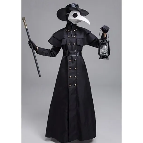 Couples Plague Doctor Costume Cloak Halloween Couples Costumes Cosplay Medieval Steampunk Priest Renaissance Costume Outfits Cloak Cape