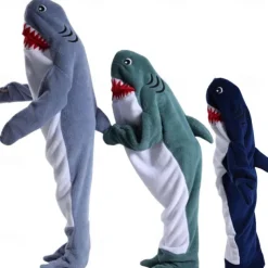 Couples Shark Halloween Group Family Costumes Sleeping Bag Kid's Adults' Unisex Funny Costume Party Home Wear Halloween Carnival Easy Halloween Costumes