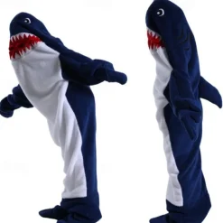 Couples Shark Halloween Group Family Costumes Sleeping Bag Kid's Adults' Unisex Funny Costume Party Home Wear Halloween Carnival Easy Halloween Costumes