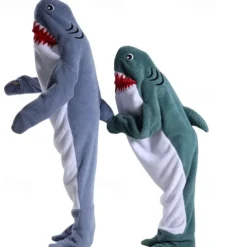 Couples Shark Halloween Group Family Costumes Sleeping Bag Kid's Adults' Unisex Funny Costume Party Home Wear Halloween Carnival Easy Halloween Costumes