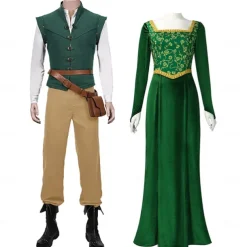 Couples Shrek Princess Prince Cosplay Costume Outfits Men's Women's Movie Cosplay Party Cosplay Halloween Carnival Masquerade