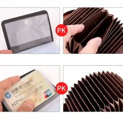 Cow Leather Multi Function ID Credit Card Holder Money Bag Coin Purse 12/20 Cards Rfid Protection Wallets Vintage Thin Short