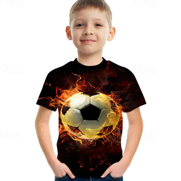Crack 3d Kids Short Sleeve T-shirt Fashion 3d Printed Colorful Shirts For Boys And Girls