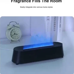 Creative 3D Simulation Flame Air Humidifier Household Colorful Atmosphere Light Intelligent Remote Control Humidifier USB Desktop Silent Large Fog Volume Humidifier Home Decor Room Decor