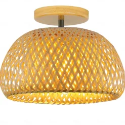 Creative Handmade Bamboo Weaving Natural Wind Ceiling Chandelier E27/E26 Base Ceiling Lighting Hanging Lamp Suitable for Study Coffee Shop Restaurant Rar AC110V AC220V