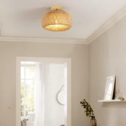 Creative Handmade Bamboo Weaving Natural Wind Ceiling Chandelier E27/E26 Base Ceiling Lighting Hanging Lamp Suitable for Study Coffee Shop Restaurant Rar AC110V AC220V