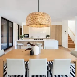 Creative Handmade Bamboo Weaving Natural Wind Ceiling Chandelier E27/E26 Base Ceiling Lighting Hanging Lamp Suitable for Study Coffee Shop Restaurant Rar AC110V AC220V