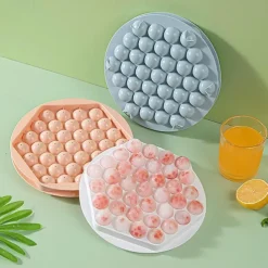 Creative Home Ice Maker-Homemade, Silicone & Flexible 33-Ice Cube Trays Grids Ice Cube Tray with Lid Party Bar