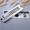 Creative Modern Stainless Steel Drain,Floor Mounted Rectangle Bathroom Accessories
